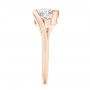18k Rose Gold 18k Rose Gold Three Stone Diamond Engagement Ring - Side View -  106683 - Thumbnail