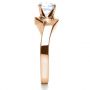 14k Rose Gold 14k Rose Gold Three Stone Diamond Engagement Ring - Side View -  214 - Thumbnail