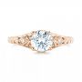 14k Rose Gold 14k Rose Gold Three-stone Diamond Engagement Ring - Top View -  102674 - Thumbnail