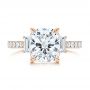 14k Rose Gold 14k Rose Gold Three Stone Diamond Engagement Ring - Top View -  106617 - Thumbnail