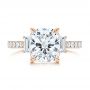 14k Rose Gold 14k Rose Gold Three Stone Diamond Engagement Ring - Top View -  106617 - Thumbnail