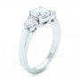  Platinum Three Stone Diamond Engagement Ring - Three-Quarter View -  100329 - Thumbnail