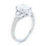 14k White Gold 14k White Gold Three-stone Diamond Engagement Ring - Three-Quarter View -  103774 - Thumbnail