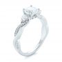18k White Gold 18k White Gold Three Stone Diamond Engagement Ring - Three-Quarter View -  104011 - Thumbnail