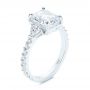  Platinum Three Stone Diamond Engagement Ring - Three-Quarter View -  105853 - Thumbnail