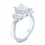  Platinum Platinum Three Stone Diamond Engagement Ring - Three-Quarter View -  106519 - Thumbnail