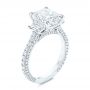 14k White Gold 14k White Gold Three Stone Diamond Engagement Ring - Three-Quarter View -  106617 - Thumbnail