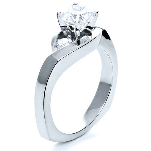 Three Stone Diamond Engagement Ring - Image