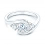  Platinum Platinum Three Stone Diamond Engagement Ring - Flat View -  106683 - Thumbnail
