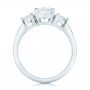 14k White Gold 14k White Gold Three Stone Diamond Engagement Ring - Front View -  100329 - Thumbnail