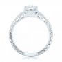 18k White Gold Three-stone Diamond Engagement Ring - Front View -  102674 - Thumbnail
