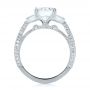 18k White Gold Three-stone Diamond Engagement Ring - Front View -  103774 - Thumbnail