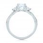 18k White Gold 18k White Gold Three Stone Diamond Engagement Ring - Front View -  104011 - Thumbnail