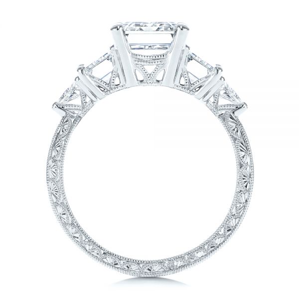  Platinum Platinum Three Stone Diamond Engagement Ring - Front View -  106519