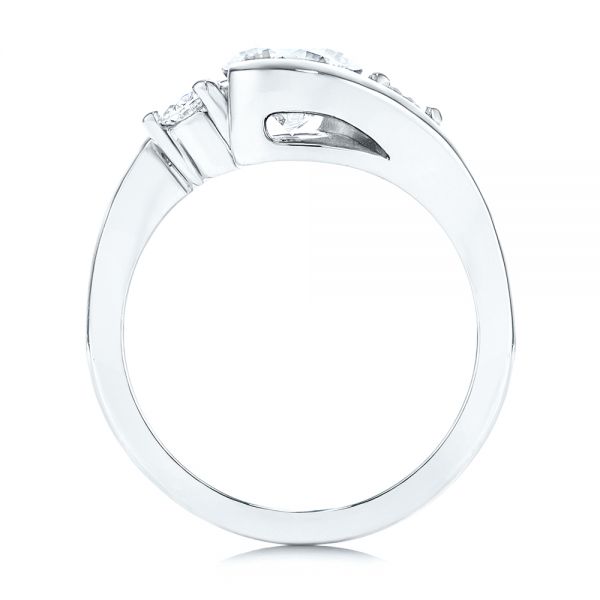  Platinum Platinum Three Stone Diamond Engagement Ring - Front View -  106683