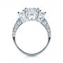 18k White Gold Three Stone Diamond Engagement Ring - Front View -  1287 - Thumbnail