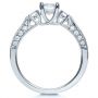 14k White Gold 14k White Gold Three Stone Diamond Engagement Ring - Front View -  236 - Thumbnail