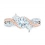  Platinum And Platinum Platinum And Platinum Three Stone Diamond Engagement Ring - Top View -  102088 - Thumbnail