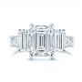 14k White Gold 14k White Gold Three Stone Diamond Engagement Ring - Top View -  106519 - Thumbnail