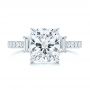  Platinum Three Stone Diamond Engagement Ring - Top View -  106617 - Thumbnail