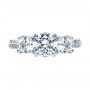 18k White Gold Three Stone Diamond Engagement Ring - Top View -  171 - Thumbnail