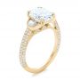 14k Yellow Gold 14k Yellow Gold Three-stone Diamond Engagement Ring - Three-Quarter View -  103774 - Thumbnail