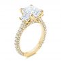 18k Yellow Gold 18k Yellow Gold Three Stone Diamond Engagement Ring - Three-Quarter View -  106617 - Thumbnail