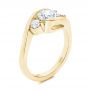 18k Yellow Gold 18k Yellow Gold Three Stone Diamond Engagement Ring - Three-Quarter View -  106683 - Thumbnail