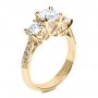 18k Yellow Gold 18k Yellow Gold Three Stone Diamond Engagement Ring - Top View -  171 - Thumbnail