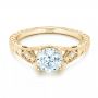 14k Yellow Gold 14k Yellow Gold Three-stone Diamond Engagement Ring - Flat View -  102674 - Thumbnail