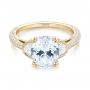 18k Yellow Gold 18k Yellow Gold Three-stone Diamond Engagement Ring - Flat View -  103774 - Thumbnail