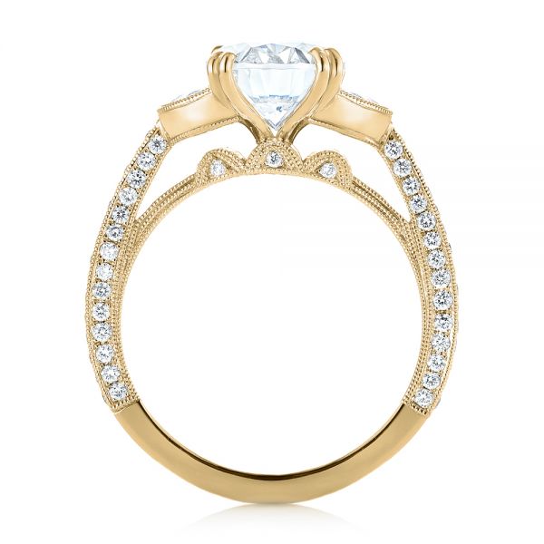 14k Yellow Gold 14k Yellow Gold Three-stone Diamond Engagement Ring - Front View - 103774