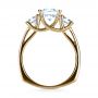 18k Yellow Gold 18k Yellow Gold Three Stone Diamond Engagement Ring - Front View -  1286 - Thumbnail