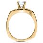 18k Yellow Gold 18k Yellow Gold Three Stone Diamond Engagement Ring - Front View -  214 - Thumbnail