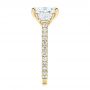 14k Yellow Gold 14k Yellow Gold Three Stone Diamond Engagement Ring - Side View -  106617 - Thumbnail