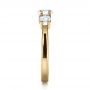 18k Yellow Gold 18k Yellow Gold Three Stone Diamond Engagement Ring - Side View -  1286 - Thumbnail