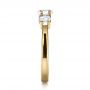 14k Yellow Gold 14k Yellow Gold Three Stone Diamond Engagement Ring - Side View -  1286 - Thumbnail