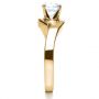 18k Yellow Gold 18k Yellow Gold Three Stone Diamond Engagement Ring - Side View -  214 - Thumbnail