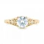 18k Yellow Gold 18k Yellow Gold Three-stone Diamond Engagement Ring - Top View -  102674 - Thumbnail