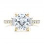 14k Yellow Gold 14k Yellow Gold Three Stone Diamond Engagement Ring - Top View -  106617 - Thumbnail