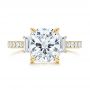 18k Yellow Gold 18k Yellow Gold Three Stone Diamond Engagement Ring - Top View -  106617 - Thumbnail