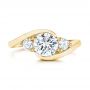 14k Yellow Gold 14k Yellow Gold Three Stone Diamond Engagement Ring - Top View -  106683 - Thumbnail
