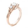 14k Rose Gold 14k Rose Gold Three-stone Diamond Infinity Engagement Ring - Three-Quarter View -  104658 - Thumbnail