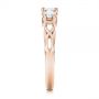 14k Rose Gold 14k Rose Gold Three-stone Diamond Infinity Engagement Ring - Side View -  104658 - Thumbnail