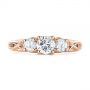 14k Rose Gold 14k Rose Gold Three-stone Diamond Infinity Engagement Ring - Top View -  104658 - Thumbnail