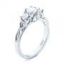  Platinum Three-stone Diamond Infinity Engagement Ring - Three-Quarter View -  104658 - Thumbnail