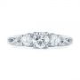  Platinum Three-stone Diamond Infinity Engagement Ring - Top View -  104658 - Thumbnail
