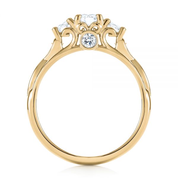 18k Yellow Gold 18k Yellow Gold Three-stone Diamond Infinity Engagement Ring - Front View -  104658