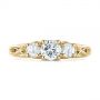 14k Yellow Gold 14k Yellow Gold Three-stone Diamond Infinity Engagement Ring - Top View -  104658 - Thumbnail