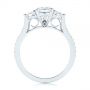  Platinum Platinum Three Stone Filigree Peekaboo Diamond Engagement Ring - Front View -  105208 - Thumbnail